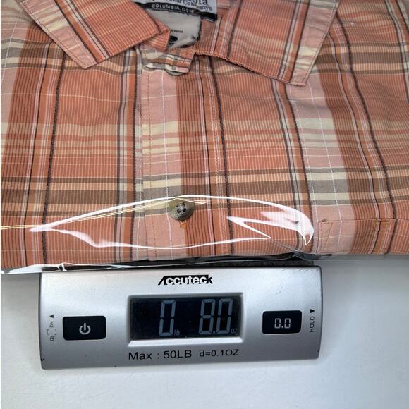 Columbia Mens Short Sleeve Button Down Plaid Shirt Style# SP05 AM7046, size XL - Picture 9 of 9